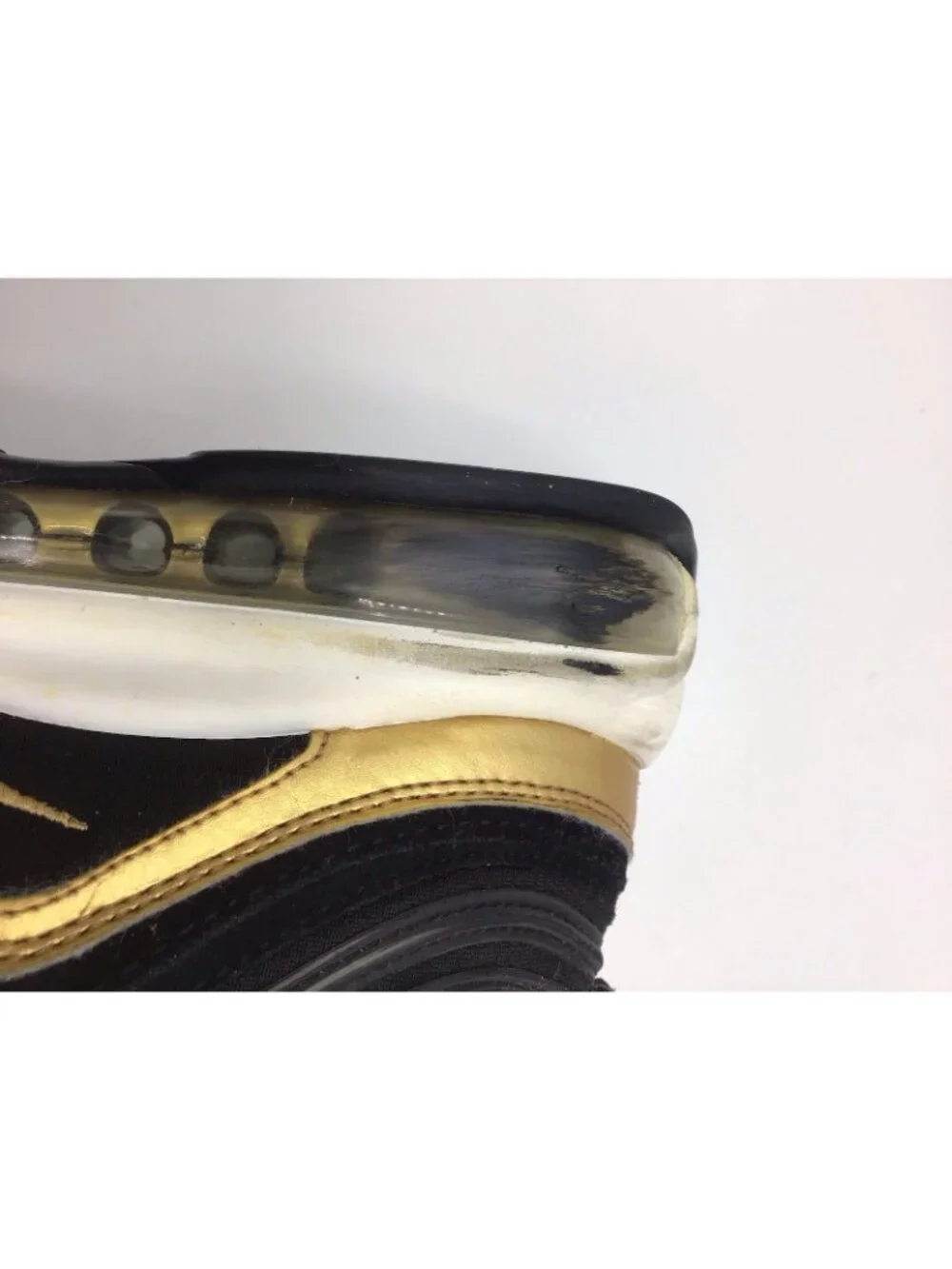Nike Air Max 97 Shoes Youth Size 5.5Y Black Gold Running Sneakers 921522-014